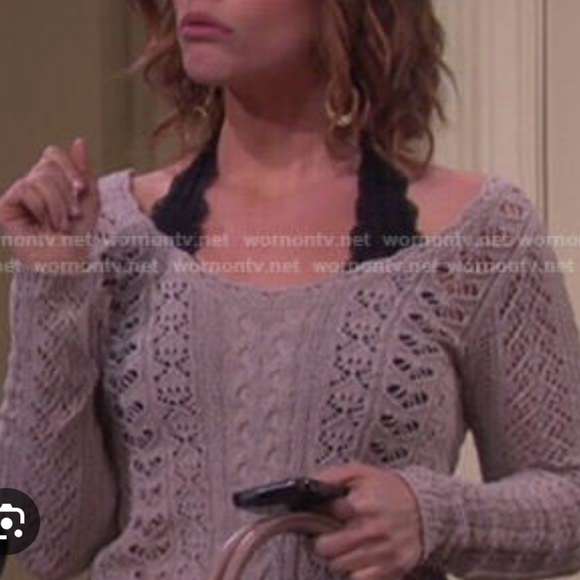 Free People Open back sweater knit oatmeal tie back XS Days of Our Lives - Picture 10 of 10